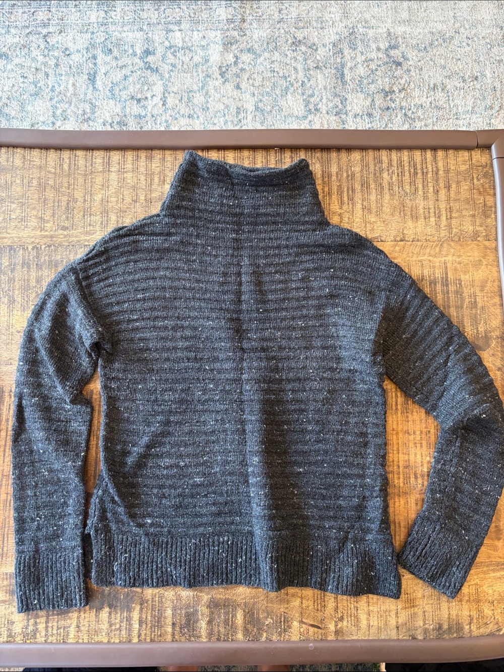 Madewell Black Ribbed Turtleneck Sweater
